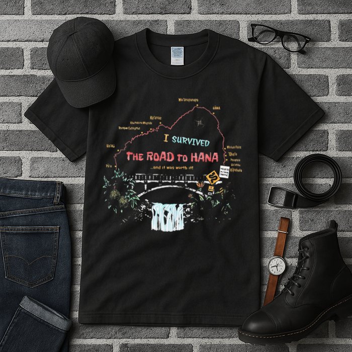 I Survived Road To Hana Maui Island Hawaiian Beach Summer Tall T-Shirt