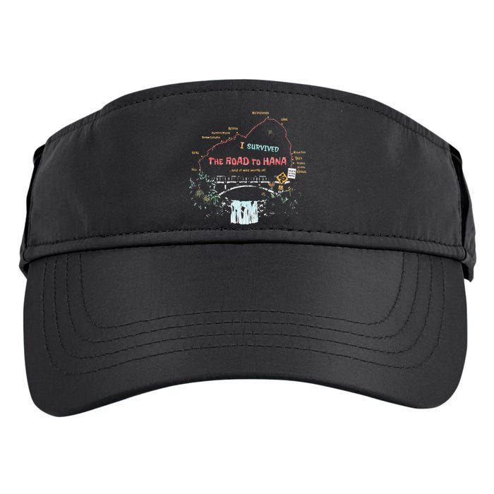 I Survived Road To Hana Maui Island Hawaiian Beach Summer Adult Drive Performance Visor