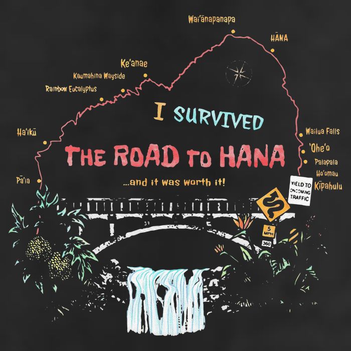 I Survived Road To Hana Maui Island Hawaiian Beach Summer 11oz C Handle Ceramic Mug