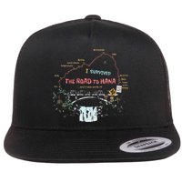 I Survived Road To Hana Maui Island Hawaiian Beach Summer Flat Bill Trucker Hat