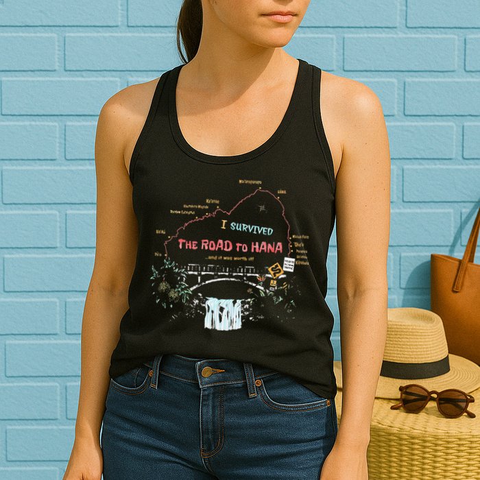 I Survived Road To Hana Maui Island Hawaiian Beach Summer Womens Tank Top