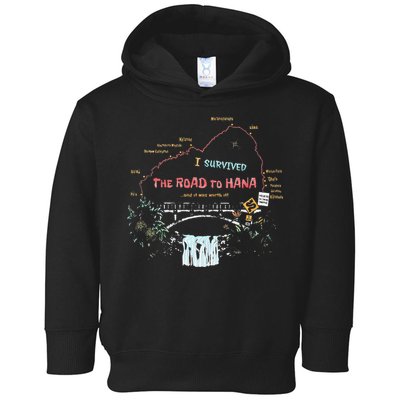 I Survived Road To Hana Maui Island Hawaiian Beach Summer Toddler Hoodie