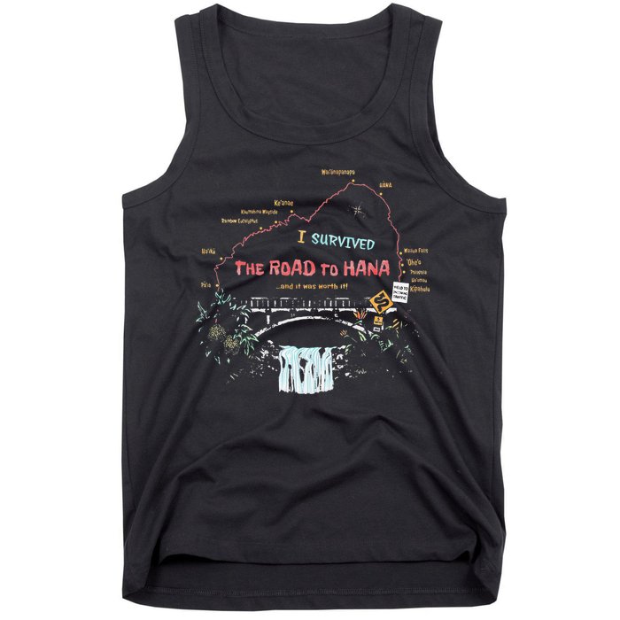 I Survived Road To Hana Maui Island Hawaiian Beach Summer Tank Top