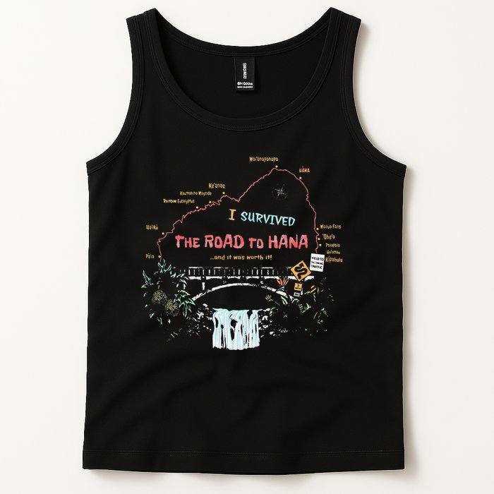 I Survived Road To Hana Maui Island Hawaiian Beach Summer Tank Top