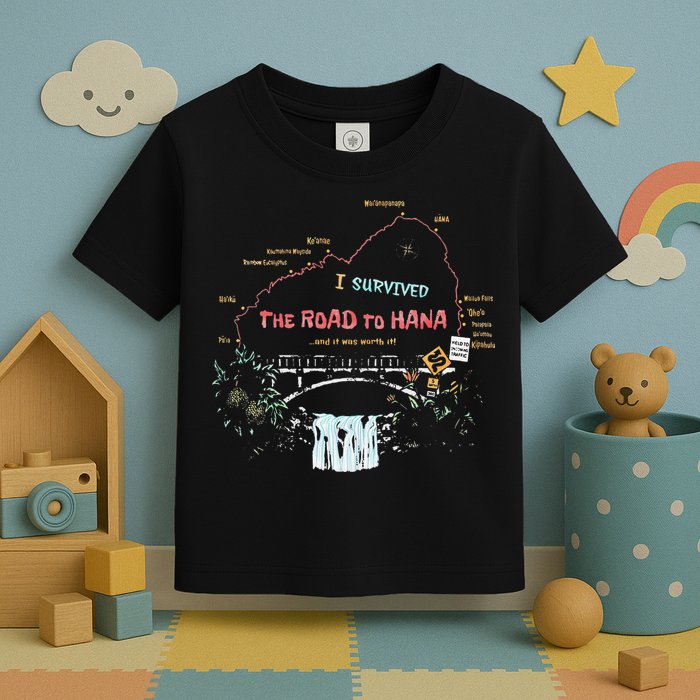 I Survived Road To Hana Maui Island Hawaiian Beach Summer Toddler T-Shirt