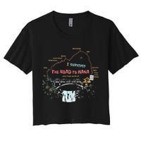 I Survived Road To Hana Maui Island Hawaiian Beach Summer Crop Top