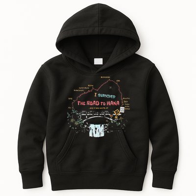 I Survived Road To Hana Maui Island Hawaiian Beach Summer Kids Hoodie