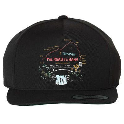 I Survived Road To Hana Maui Island Hawaiian Beach Summer Wool Snapback Cap