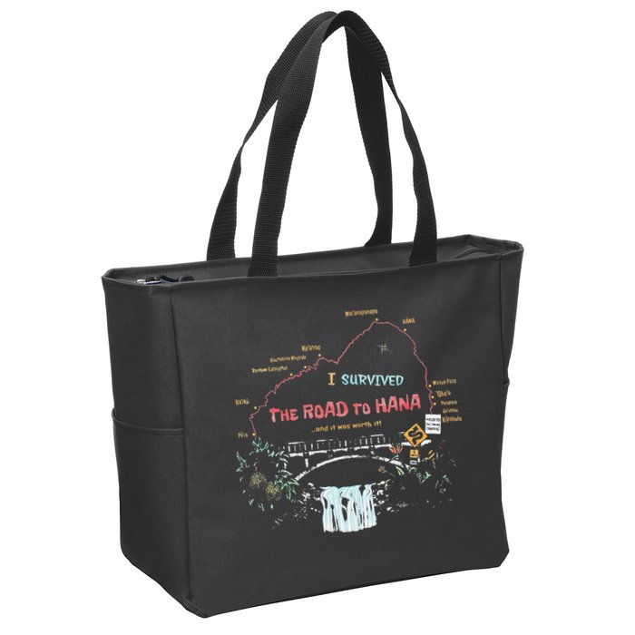 I Survived Road To Hana Maui Island Hawaiian Beach Summer Zip Tote Bag
