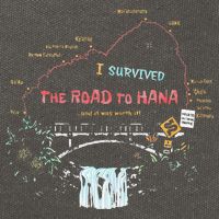 I Survived Road To Hana Maui Island Hawaiian Beach Summer Cotton Canvas Backpack
