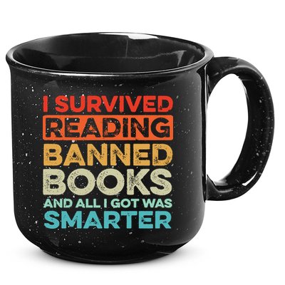I Survived Reading Banned Books All I Got Was Smarter 15oz Campfire Ceramic Mug