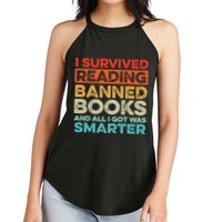 I Survived Reading Banned Books All I Got Was Smarter Women's Perfect Tri Rocker Tank