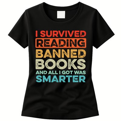 I Survived Reading Banned Books All I Got Was Smarter Womens T-Shirt