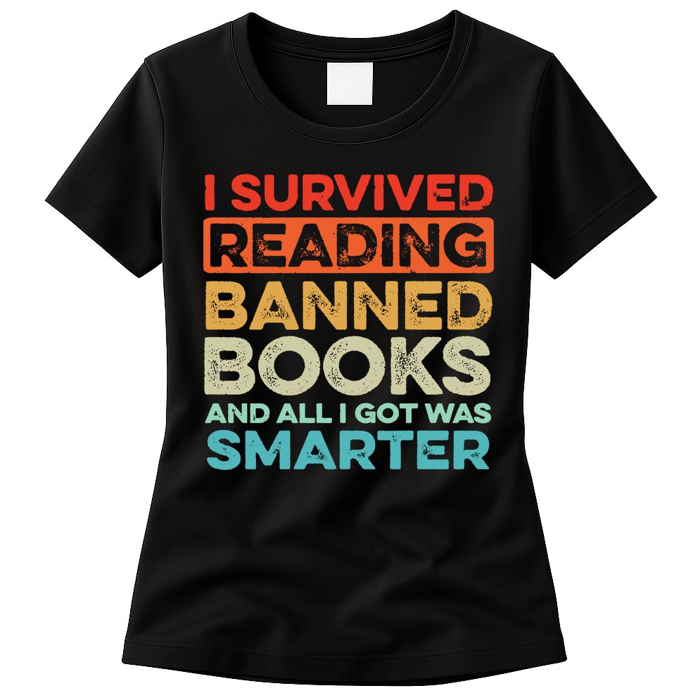 I Survived Reading Banned Books All I Got Was Smarter Womens T-Shirt