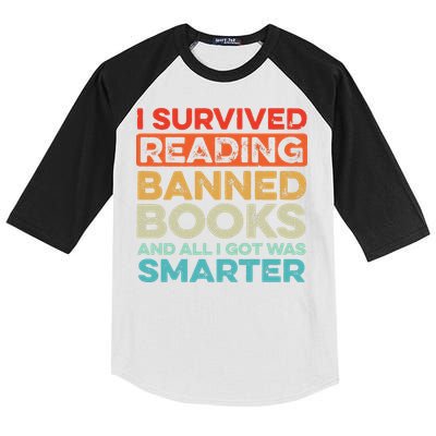 I Survived Reading Banned Books All I Got Was Smarter Kids Colorblock Raglan Jersey