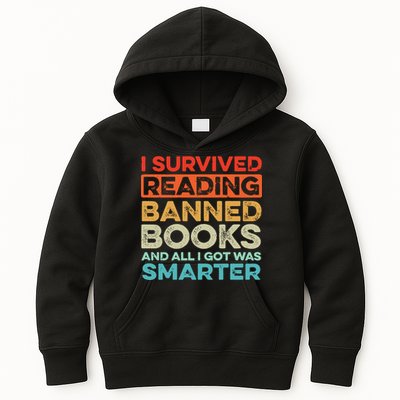 I Survived Reading Banned Books All I Got Was Smarter Kids Hoodie