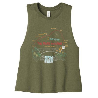 I Survived Road To Hana Maui Island Hawaiian Beach Summer Women's Racerback Cropped Tank