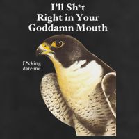 I’Ll Sht Right In Your Goddamn Mouth Funny Saying Quote 7 Panel Mesh Trucker Snapback Hat