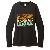 I Survived Reading Banned Books Book Lover Bookaholic Womens CVC Long Sleeve Shirt