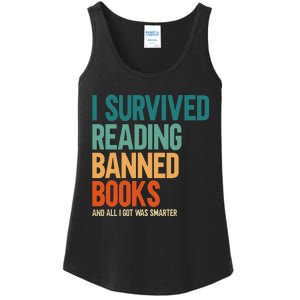 I Survived Reading Banned Books Book Lover Bookaholic Ladies Essential Tank