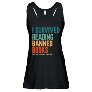 I Survived Reading Banned Books Book Lover Bookaholic Ladies Essential Flowy Tank