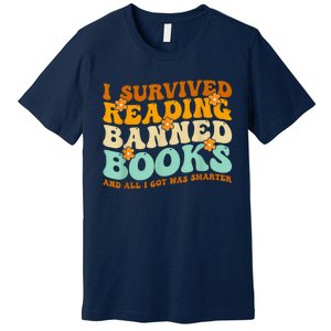 I Survived Reading Banned Books Book Lover Bookaholic Premium T-Shirt