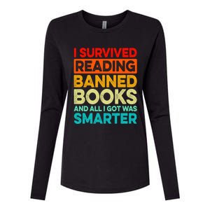 I Survived Reading Banned Books And All I Got Was Smarter Womens Cotton Relaxed Long Sleeve T-Shirt