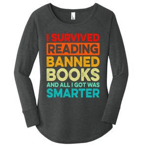 I Survived Reading Banned Books And All I Got Was Smarter Women's Perfect Tri Tunic Long Sleeve Shirt