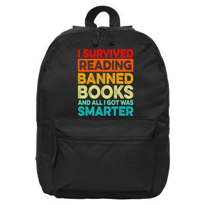 I Survived Reading Banned Books And All I Got Was Smarter 16 in Basic Backpack