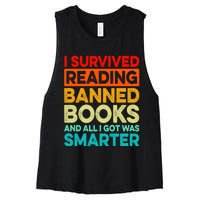 I Survived Reading Banned Books And All I Got Was Smarter Women's Racerback Cropped Tank