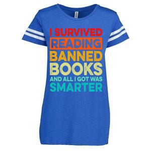 I Survived Reading Banned Books And All I Got Was Smarter Enza Ladies Jersey Football T-Shirt