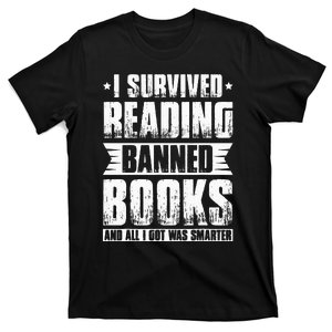 I Survived Reading Banned Books Book Lover Bookaholic T-Shirt