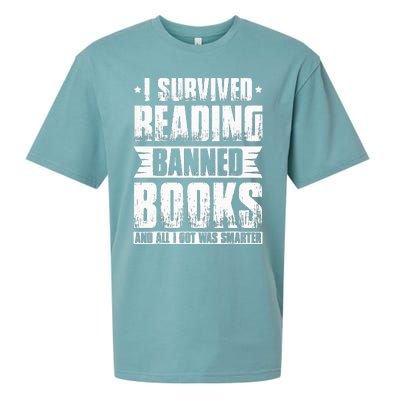 I Survived Reading Banned Books Book Lover Bookaholic Sueded Cloud Jersey T-Shirt