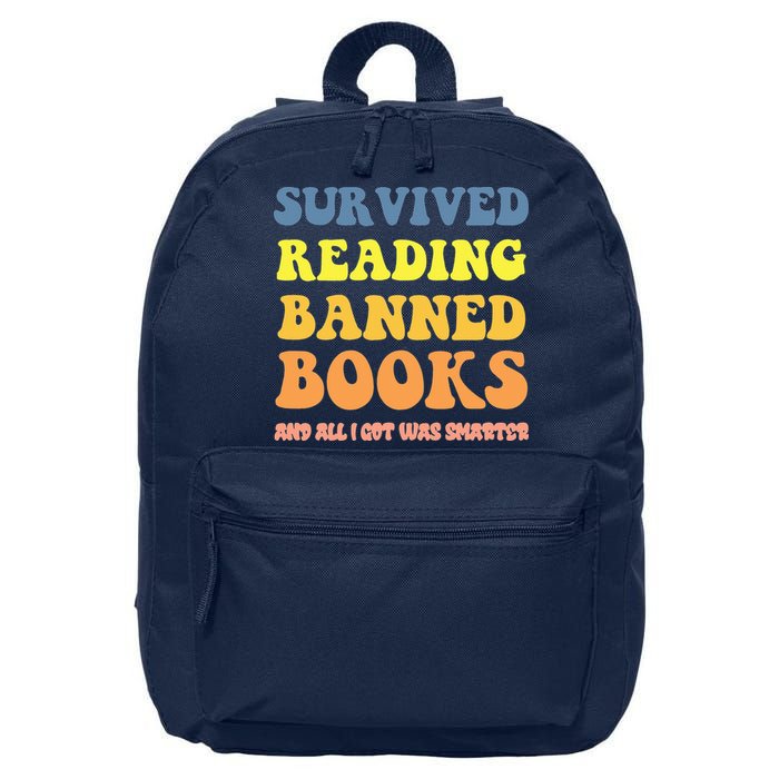 I Survived Reading Banned Books Reader Bookworm Bookaholic 16 in Basic Backpack