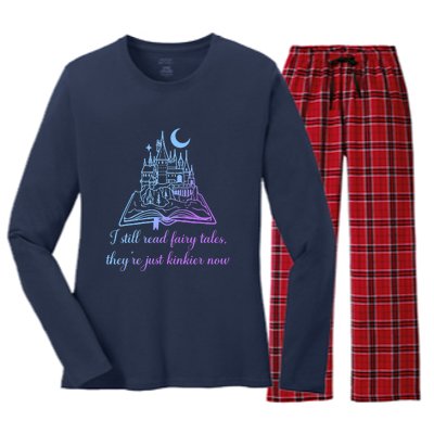 I Still Read Fairy Tales They're Just Kinkier Now Women's Long Sleeve Flannel Pajama Set 