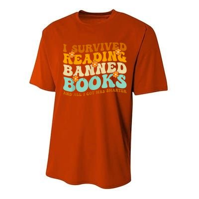 I Survived Reading Banned Books Book Lover Bookaholic Performance Sprint T-Shirt