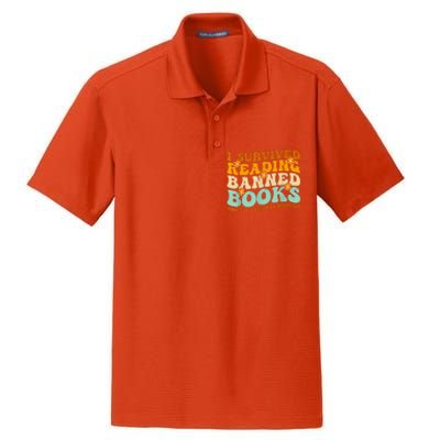 I Survived Reading Banned Books Book Lover Bookaholic Dry Zone Grid Polo