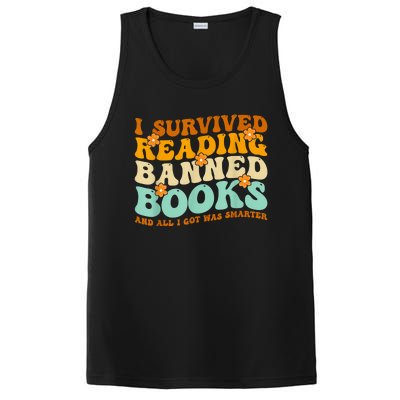 I Survived Reading Banned Books Book Lover Bookaholic PosiCharge Competitor Tank