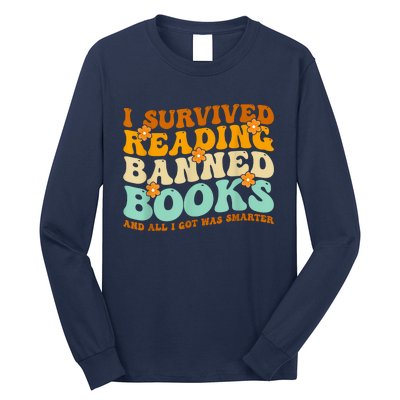 I Survived Reading Banned Books Book Lover Bookaholic Long Sleeve Shirt