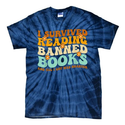 I Survived Reading Banned Books Book Lover Bookaholic Tie-Dye T-Shirt