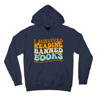 I Survived Reading Banned Books Book Lover Bookaholic Tall Hoodie