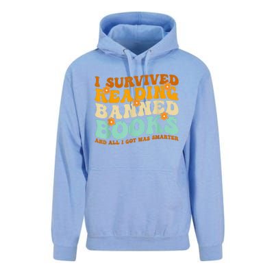 I Survived Reading Banned Books Book Lover Bookaholic Unisex Surf Hoodie