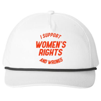 I Support Rights And Wrongs Snapback Five-Panel Rope Hat