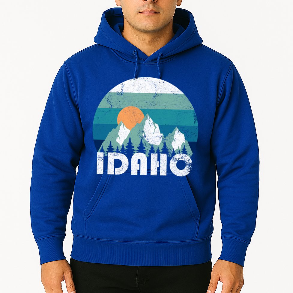 Idaho State Retro Vintage Cool Gift Hoodie