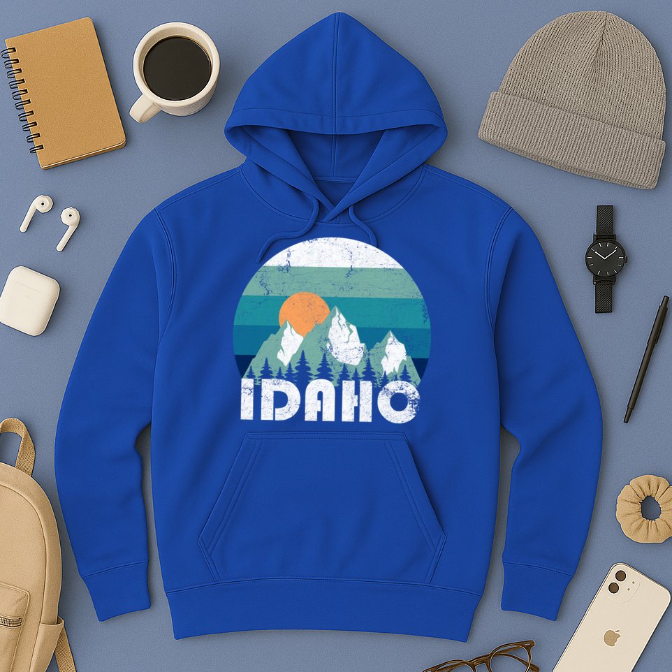Idaho State Retro Vintage Cool Gift Hoodie