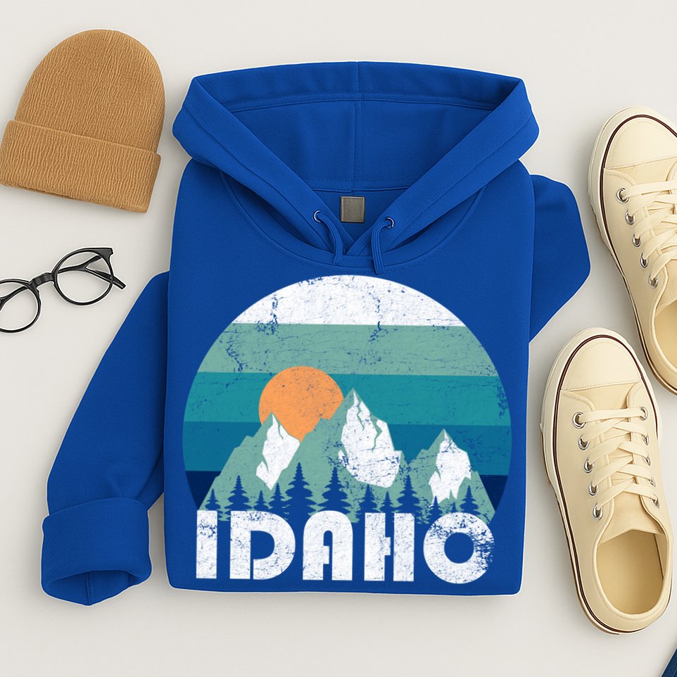 Idaho State Retro Vintage Cool Gift Hoodie