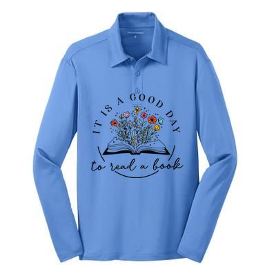 I Still Read Childrens Books School Teacher Nerd Librarian Silk Touch Performance Long Sleeve Polo