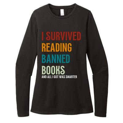 I Survived Reading Banned Books Book Lover Womens CVC Long Sleeve Shirt