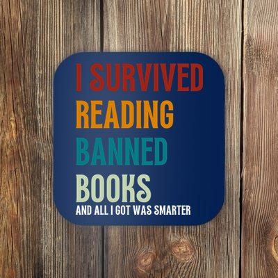 I Survived Reading Banned Books Book Lover Coaster