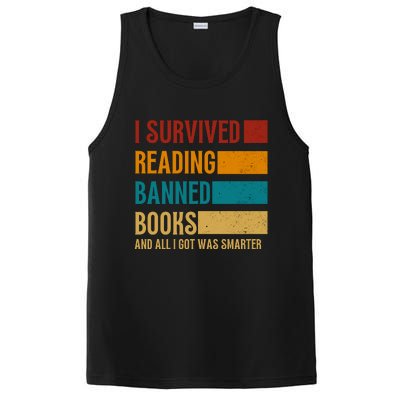 I Survived Reading Banned Books Book Lover Bookaholic PosiCharge Competitor Tank